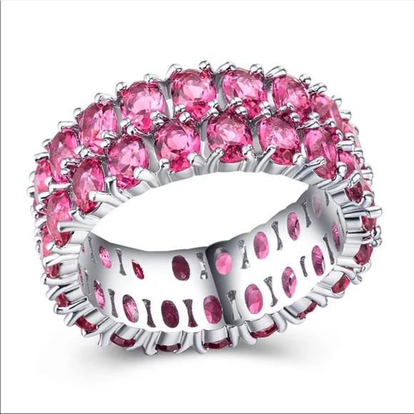 *NEW*Luxury 925 Silver Sapphire Ring - Picture 2 of 3